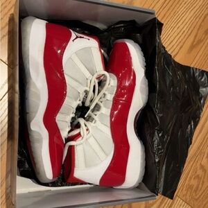 Jordan Red and White Sneakers Classic Design